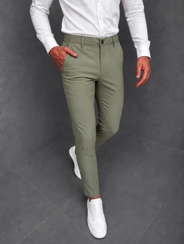 Pantaloni barbati casual kaki C001